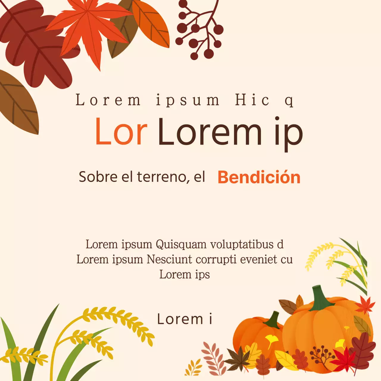 Guía de Acción de Gracias de Follaje Naranja