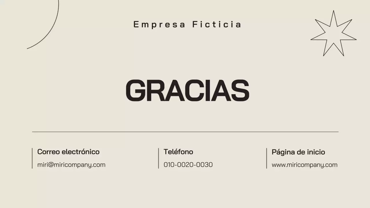 Un sencillo perfil de empresa en beige