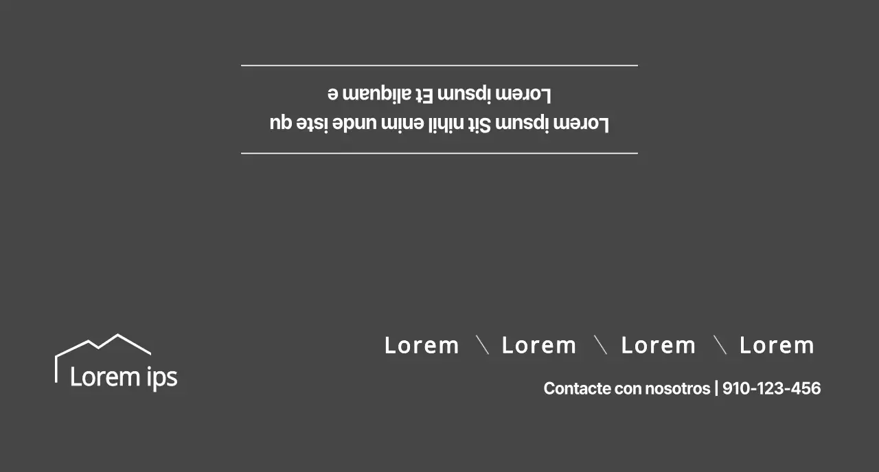 Cuentas sencillas en gris oscuro para promoción inmobiliaria