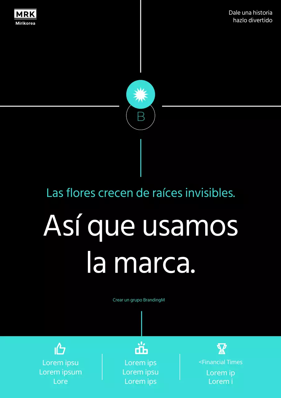 Marca sencilla en negro y menta