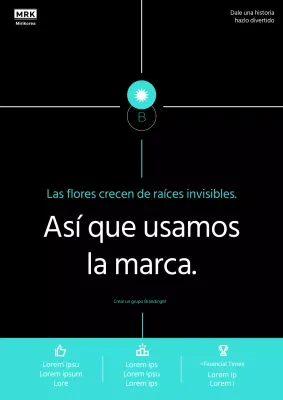 Marca sencilla en negro y menta