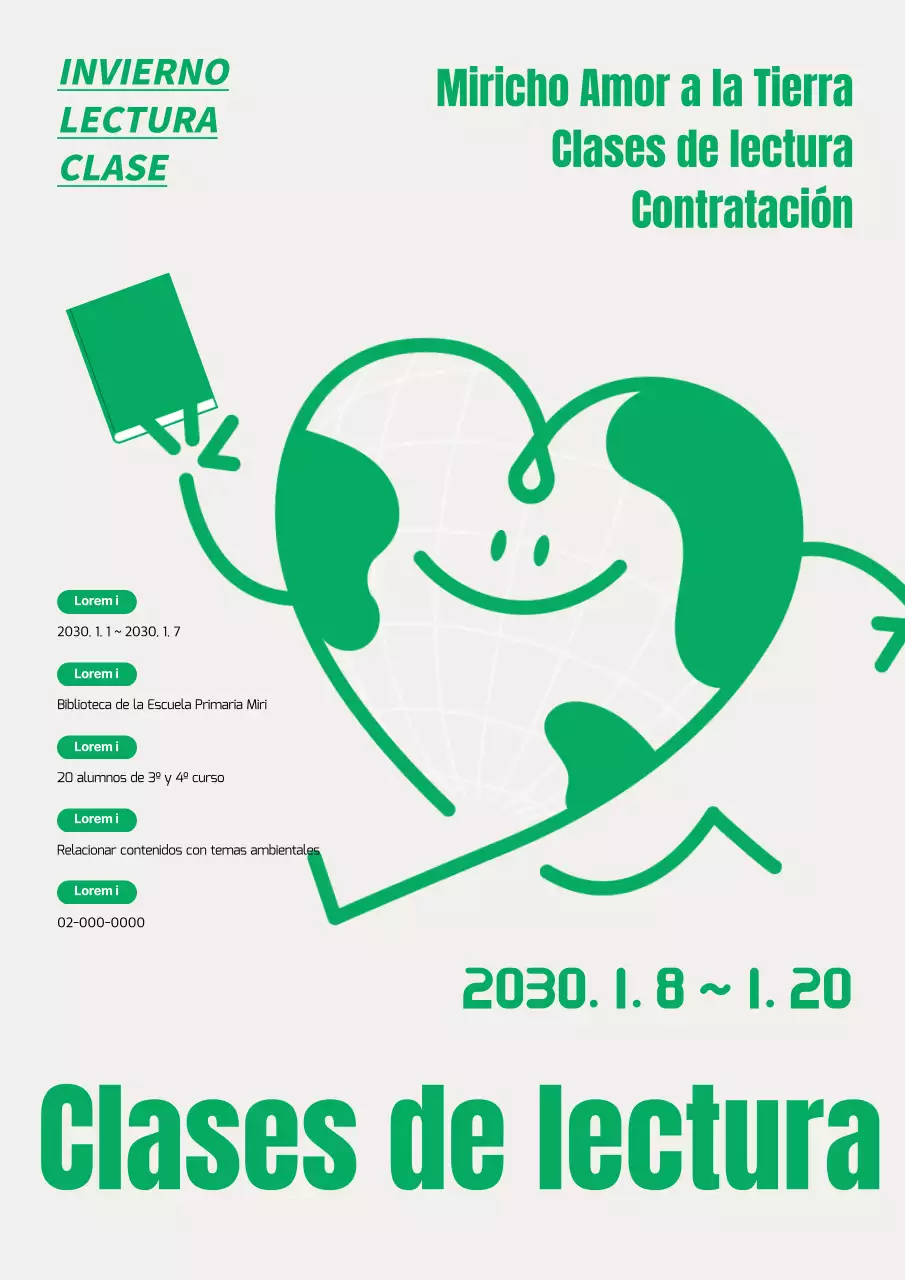 Se solicitan participantes para las clases de lectura para niños de las vacaciones de invierno.