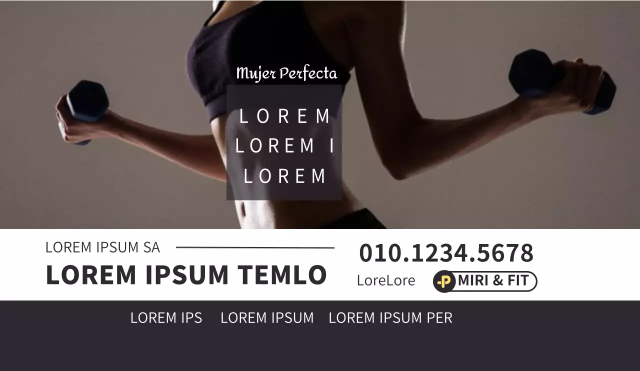 Un diseño tranquilo y limpio para promocionar su gimnasio