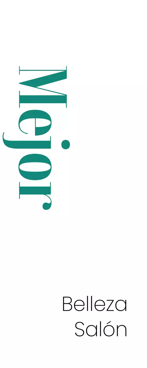 Elegante rótulo de tienda con texto blanco negro turquesa de peluquería Mayer