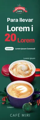 Promociona el menú de tu café navideño con una foto verde destacada