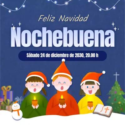 Un concepto de Nochebuena en azul marino