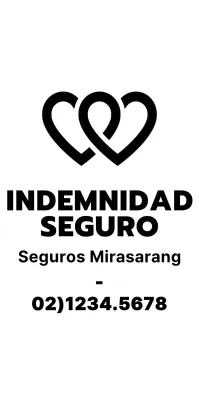 Logotipo sencillo y limpio con el símbolo de un corazón para la promoción y venta de seguros de no vida