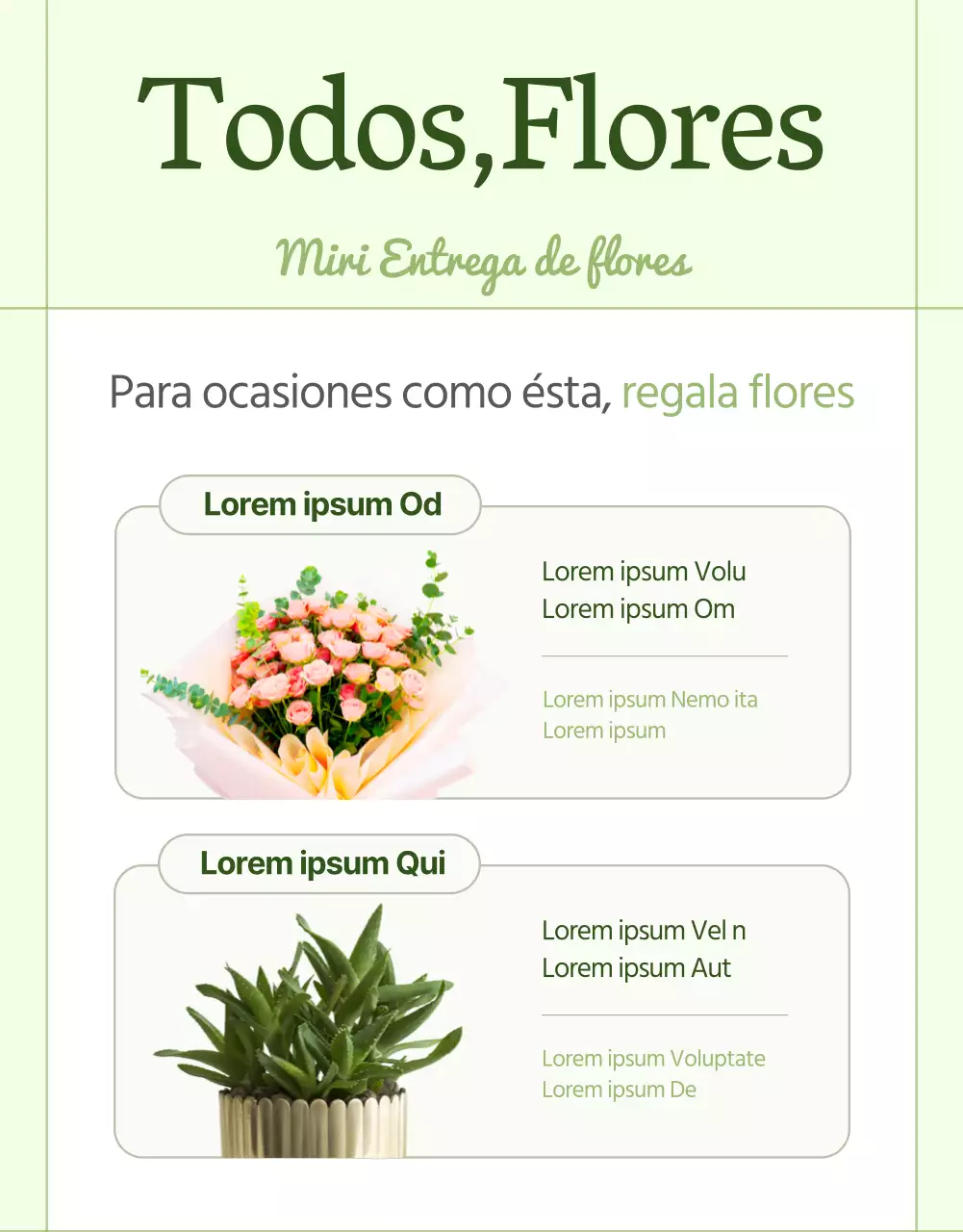 Presentamos un encantador servicio de entrega de flores de lujo verdes y rosas
