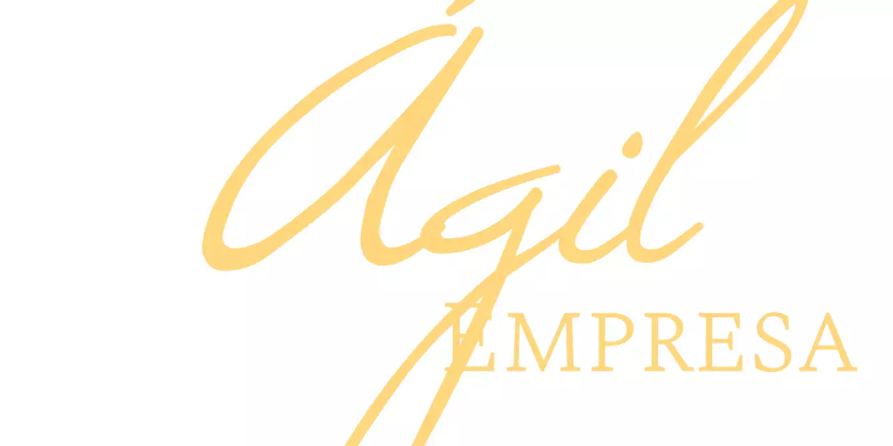 Logotipo de empresa en una lujosa fuente cursiva de color amarillo claro.