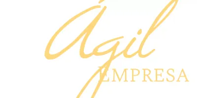 Logotipo de empresa en una lujosa fuente cursiva de color amarillo claro.