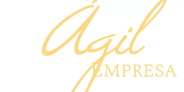 Logotipo de empresa en una lujosa fuente cursiva de color amarillo claro.