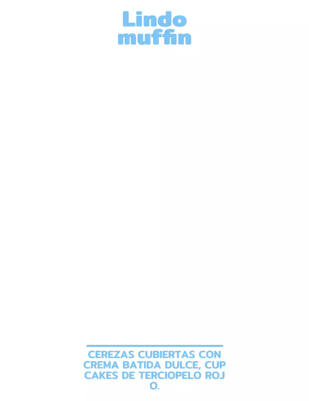 Simpático personaje de cupcake para productos de cafetería