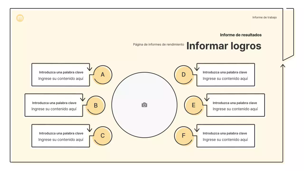 Formas puntiagudas con flechas en amarillo claro Kit de presentación empresarial