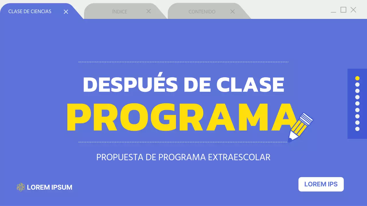 Presentación del programa extraescolar