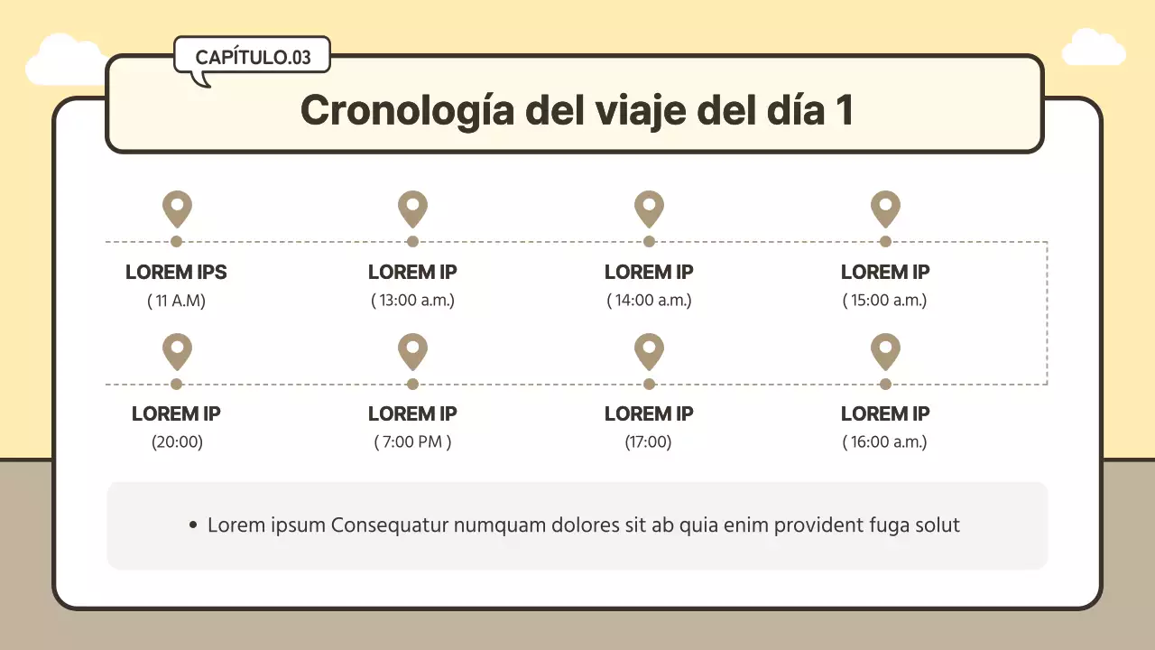Lindo concepto de equipaje itinerario de viaje en amarillo y beige