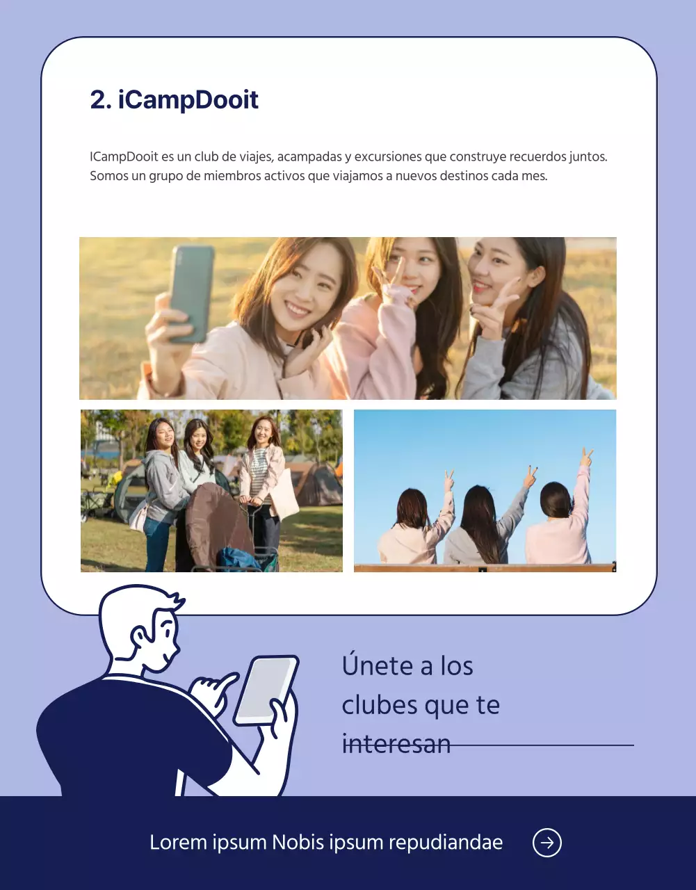 Ilustración de un entorno de cotrabajo morado y amarillo