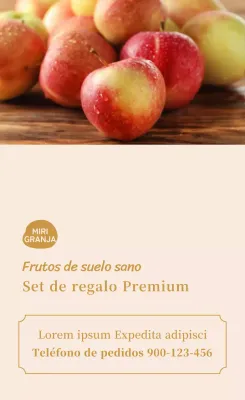 Adhesivo Vertical Imagen Simple Manzana