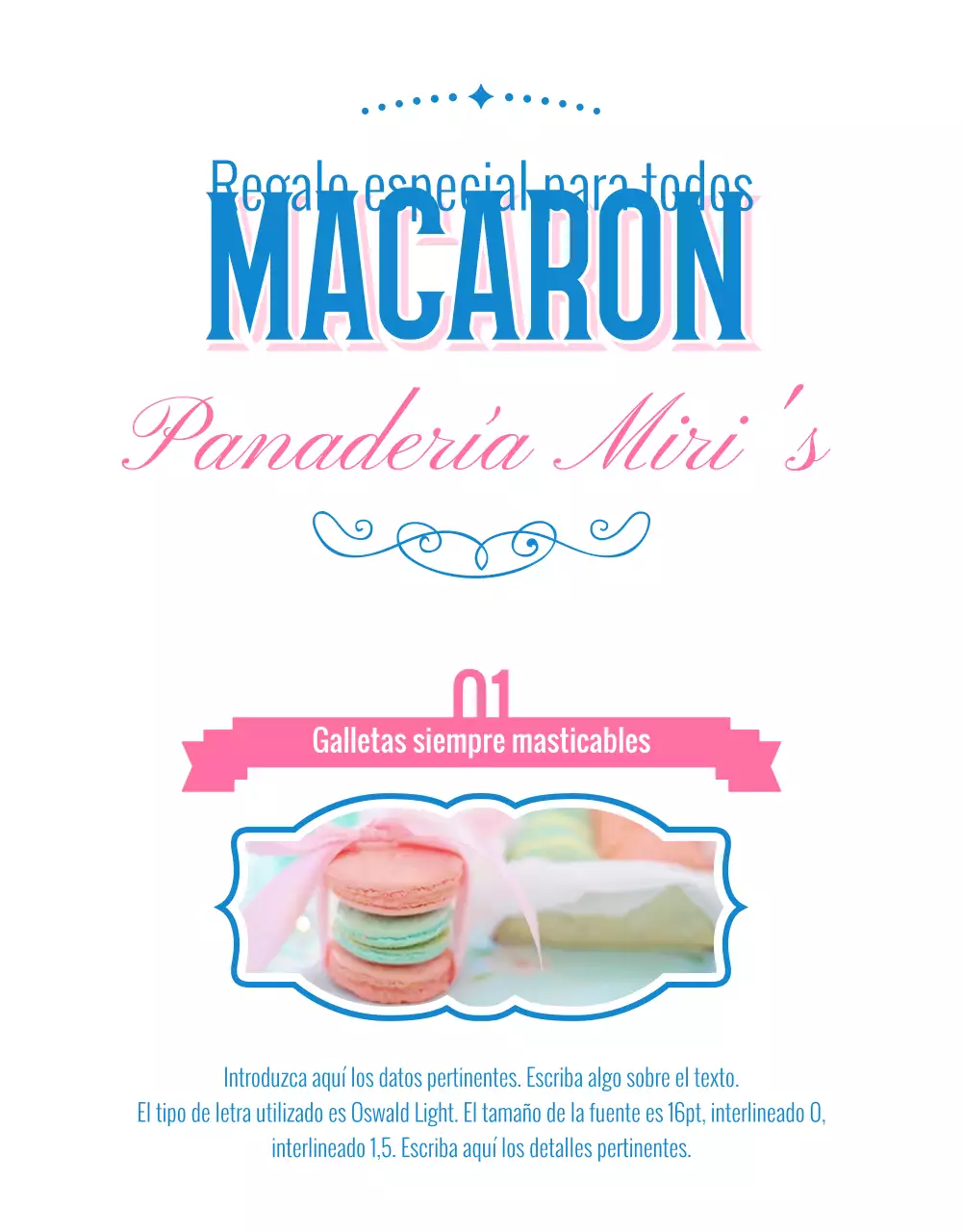 Vender macarrones con decoraciones rosas y vintage