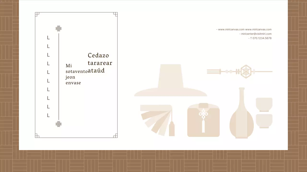 Una guía de la experiencia tradicional con el color marrón de los iconos coreanos