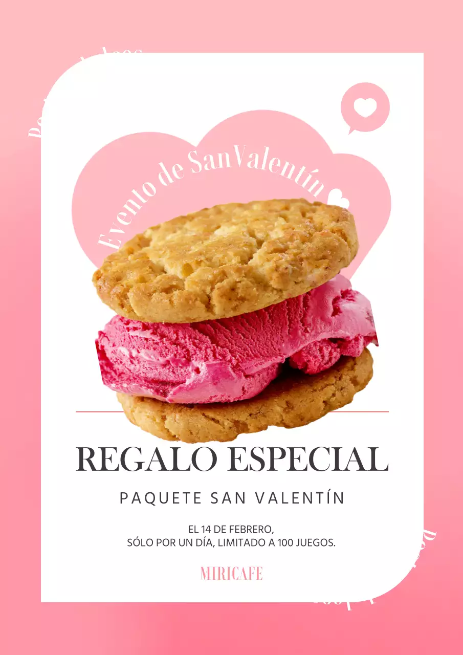 Promover un café rosado de postres para el Día Blanco