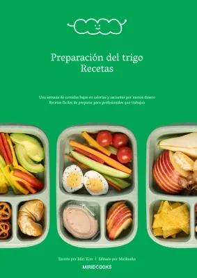 Receta de preparación de comidas Green Cute Illustrated