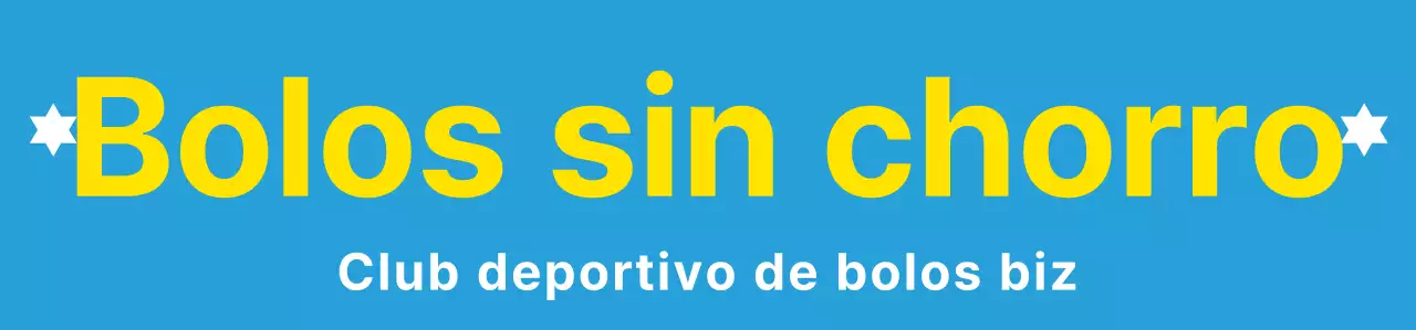 Una ilustración limpia de bolos y logotipo emblema en azul claro, blanco y amarillo para un club deportivo de bolos.
