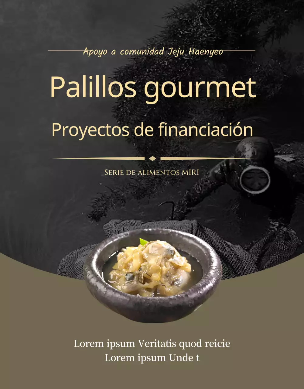 Un fundo jjigal de Jeju en blanco y negro, elegante y limpio (página de detalles)