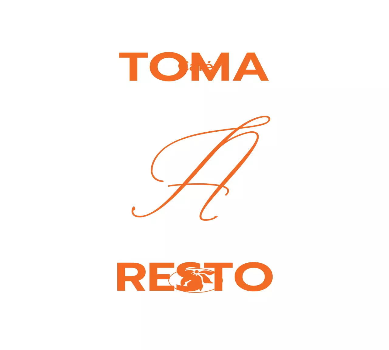 Artículos promocionales y de merchandising de la cafetería con el logotipo y el nombre de la empresa en naranja.