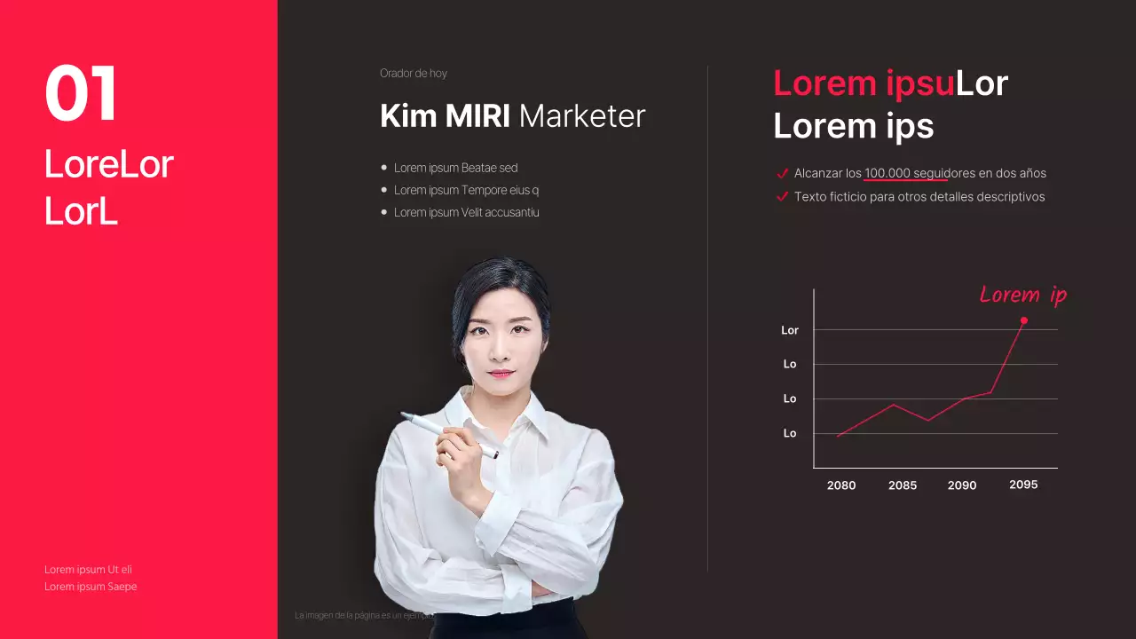 Tema de estrategia de marca personal con fondo negro y detalles en rosa intenso