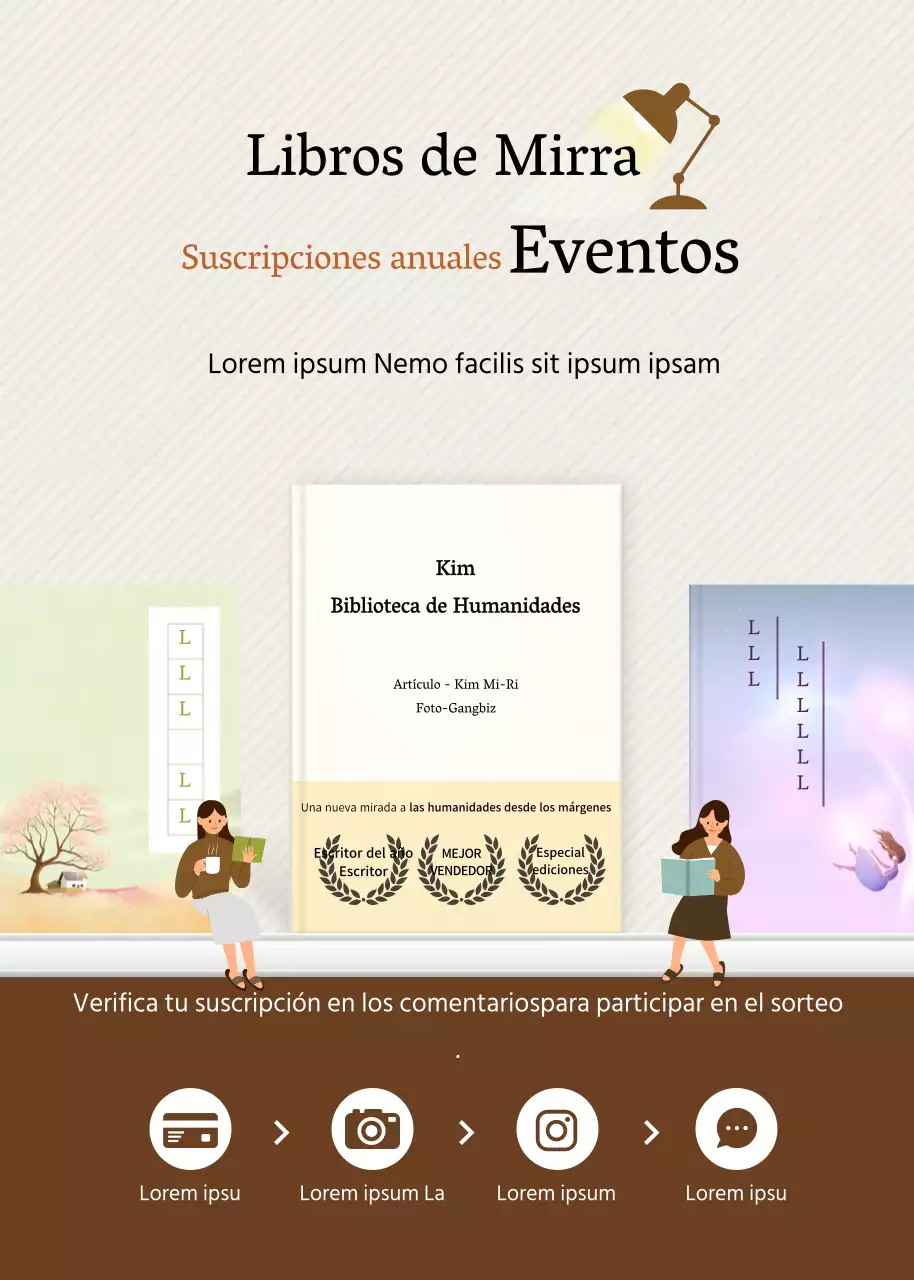 Eventos de suscripción anual en beige