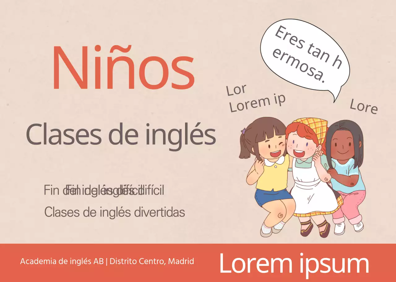 Beige Rojo Personaje Ilustración Promoción Escolar