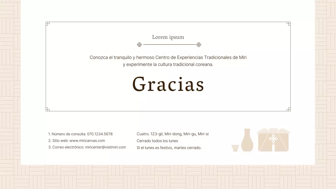 Una guía de la experiencia tradicional con el color marrón de los iconos coreanos