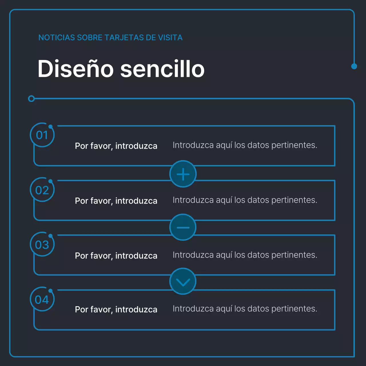 Formas geométricas sencillas en negro y azul para los negocios