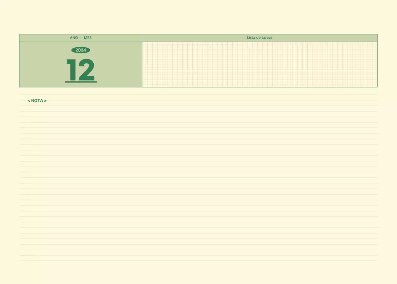 SAT Calendario de pared con concepto de bloc de notas del día D en verde y amarillo claro