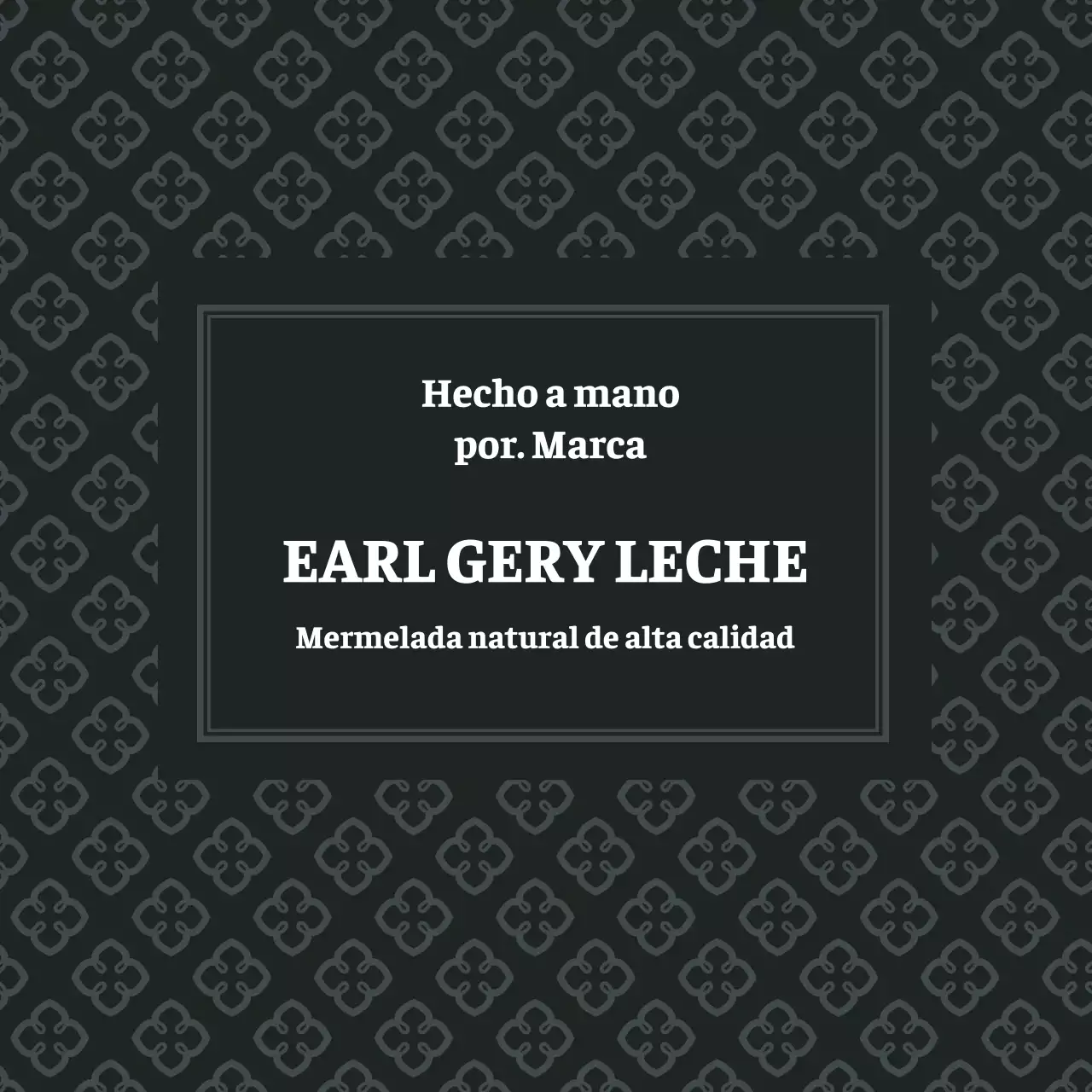 Etiqueta de mermelada Earl Grey