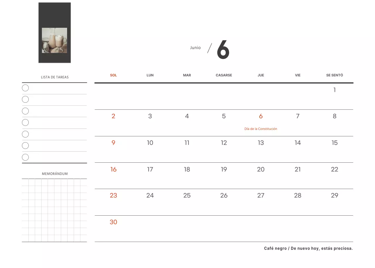 Un café sentimental blanco y marrón