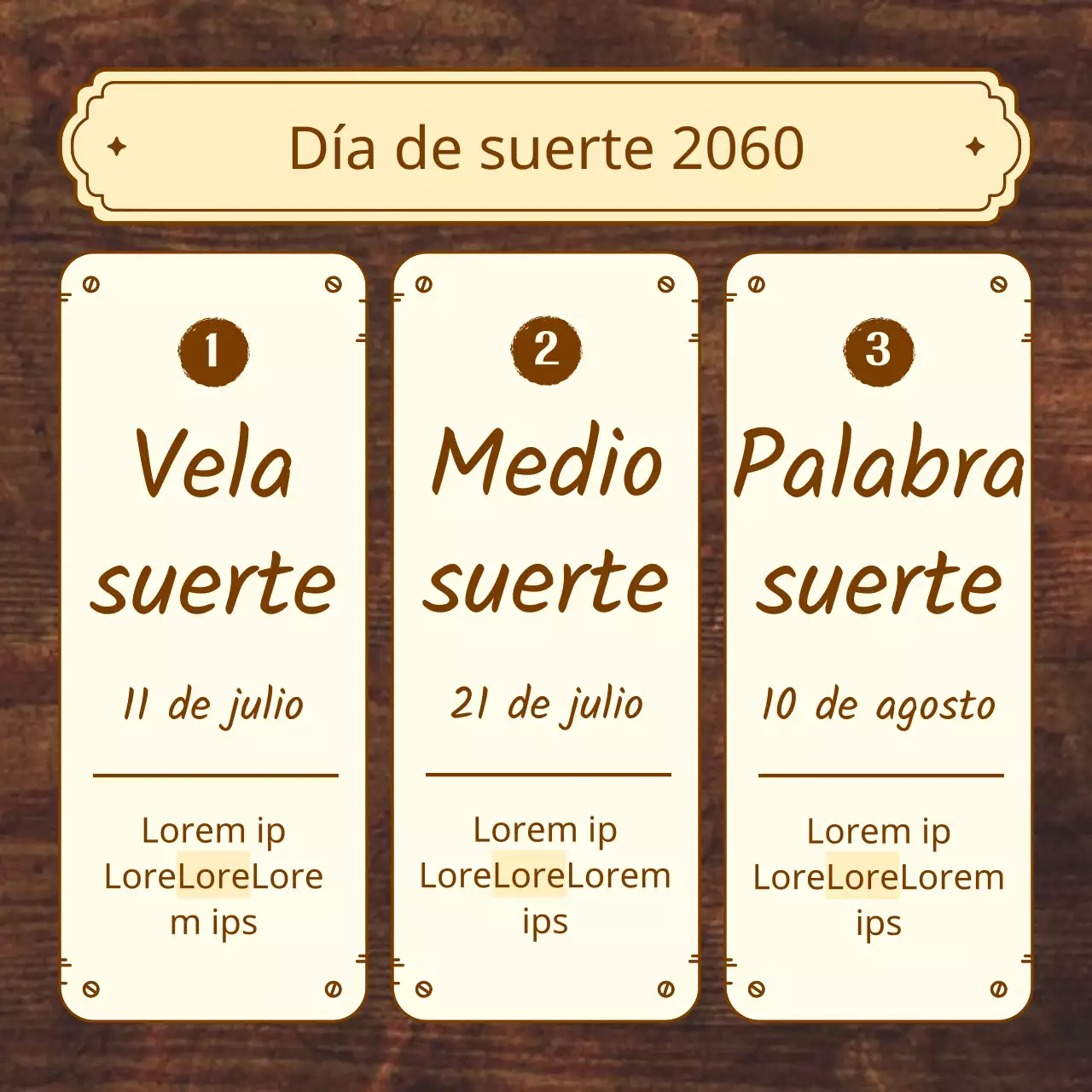 Sobre el tradicional traje de tres piezas marrón y beige