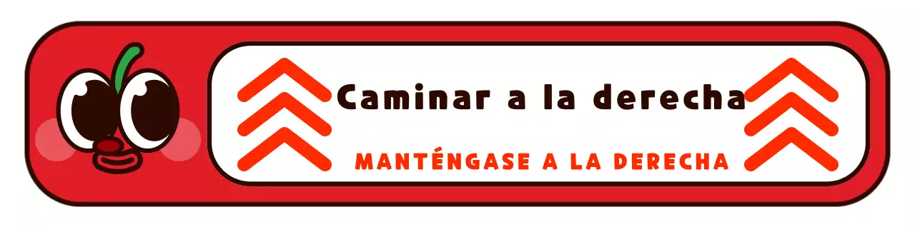 Lindo rojo y negro manzana carácter marco estilo derecho de paso instrucciones