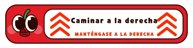 Lindo rojo y negro manzana carácter marco estilo derecho de paso instrucciones