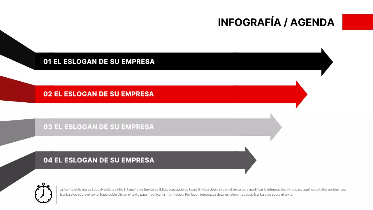 Agenda sencilla en rojo y negro
