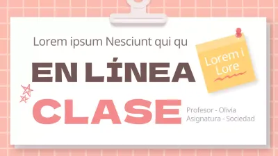 Clase en línea de ilustración rosa