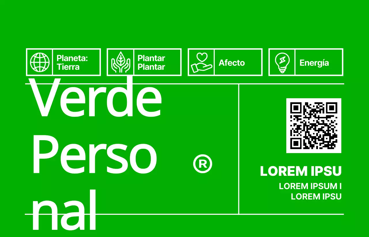 El personal del evento Eco Green Life con el concepto de una pegatina de mensajería verde lima y blanca.