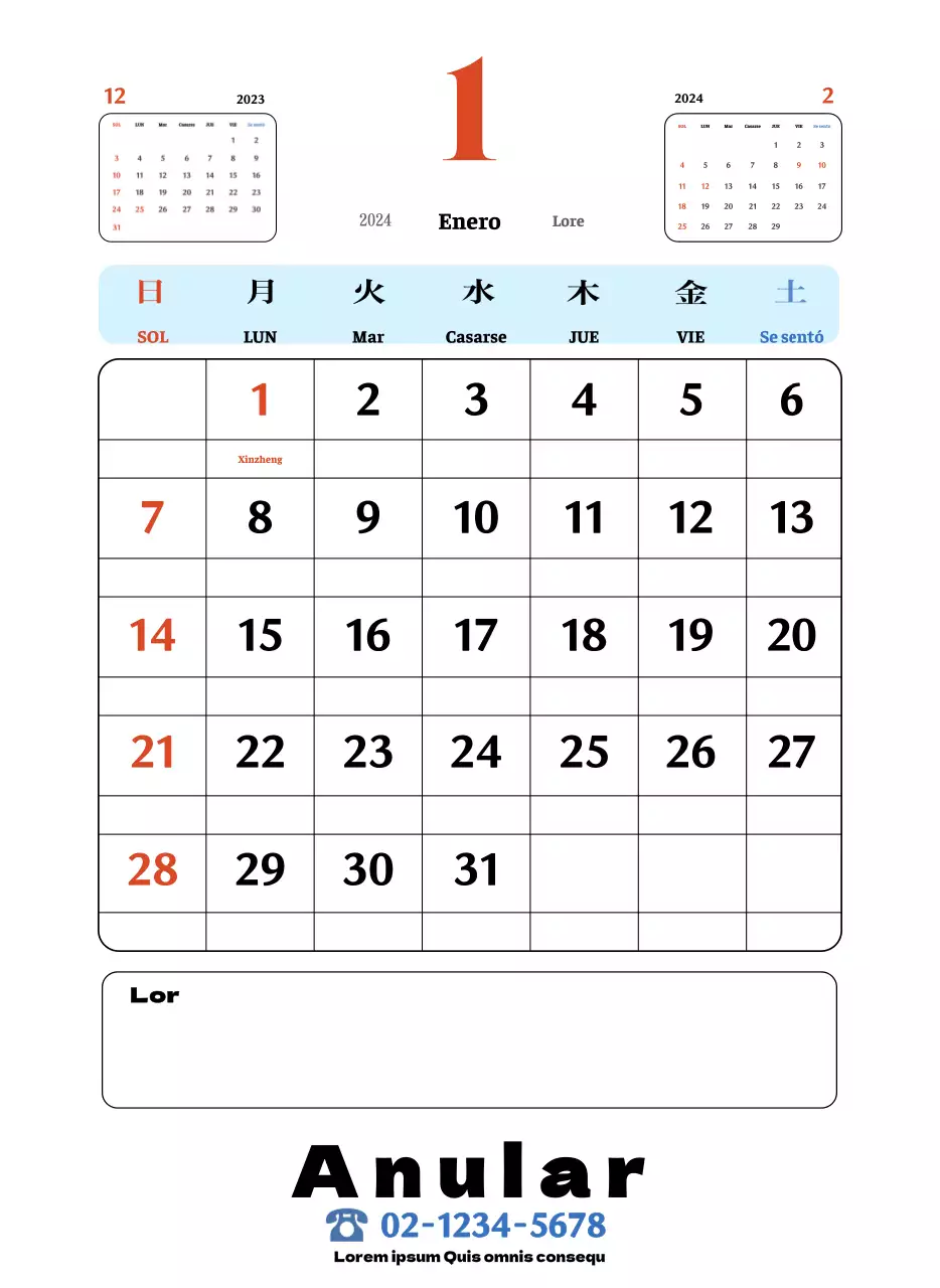 Posavasos retro rojo y azul calendario de recuerdos