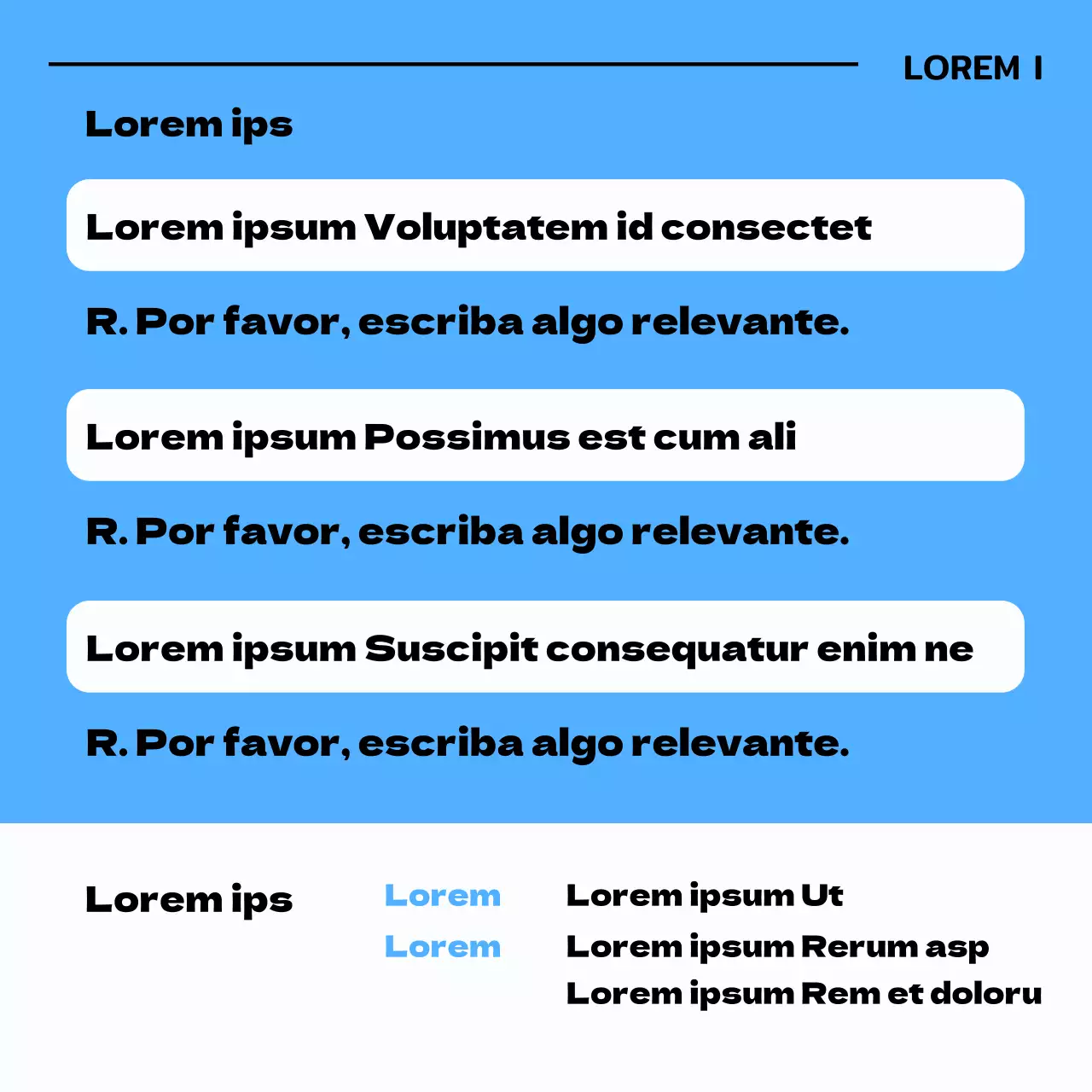 Contratación de becarios con ilustraciones en azul claro y negro
