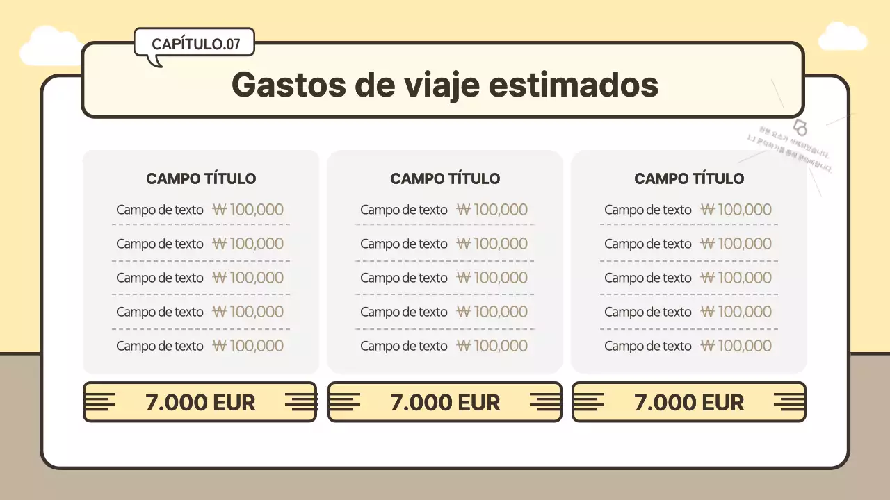 Lindo concepto de equipaje itinerario de viaje en amarillo y beige