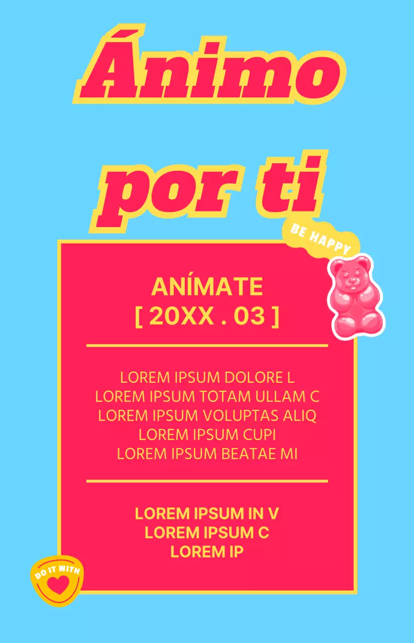 Carteles de películas con marcos de sentimientos adolescentes y pegatinas de colores llamativos