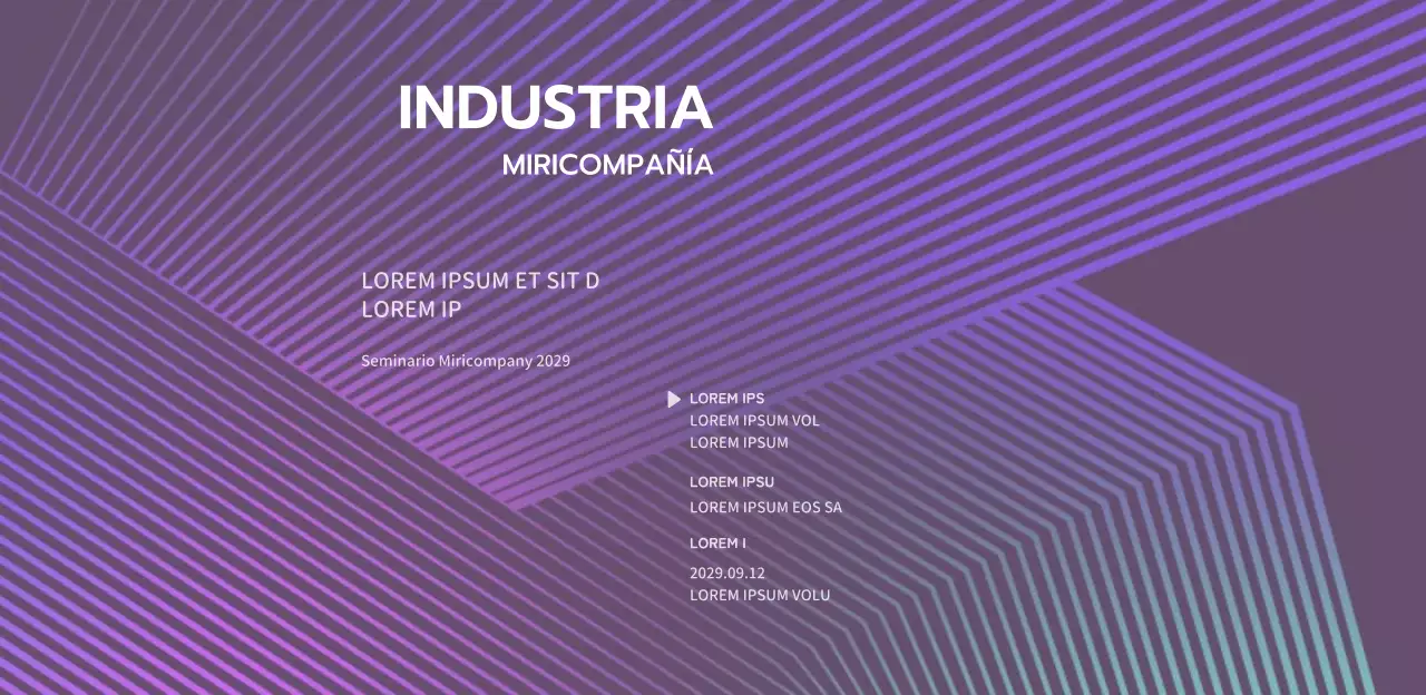 Seminario de negocios con degradado gráfico morado y negro