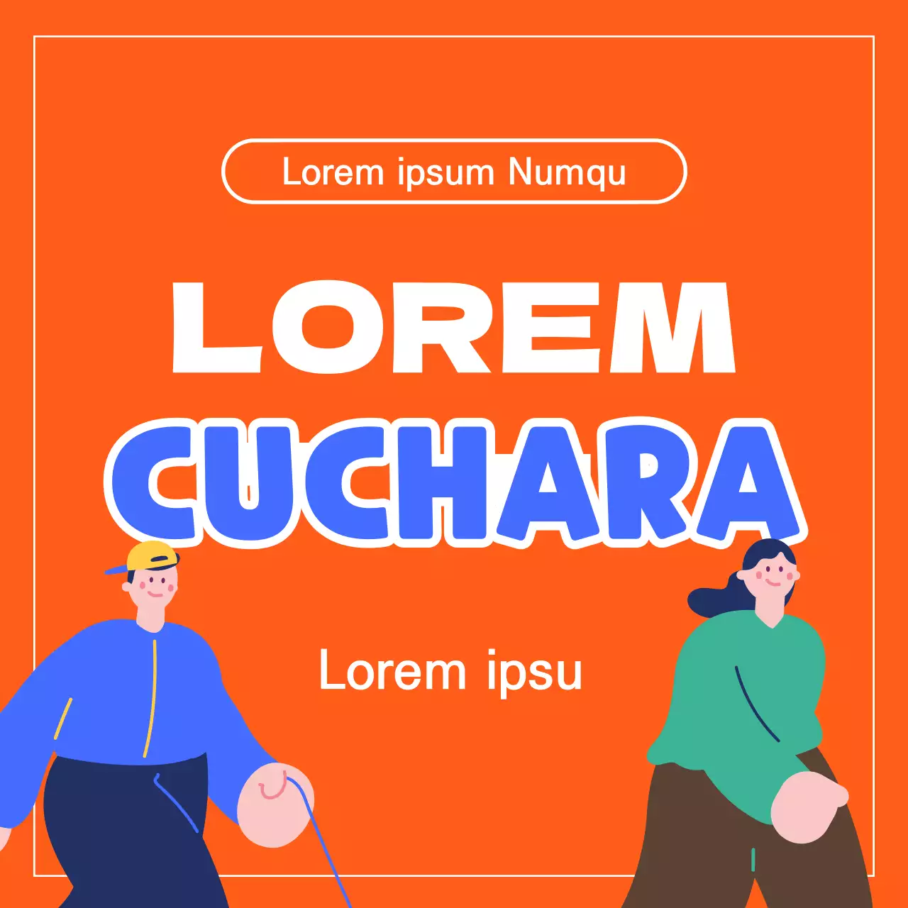 Guía del viajero minimalista en naranja y azul