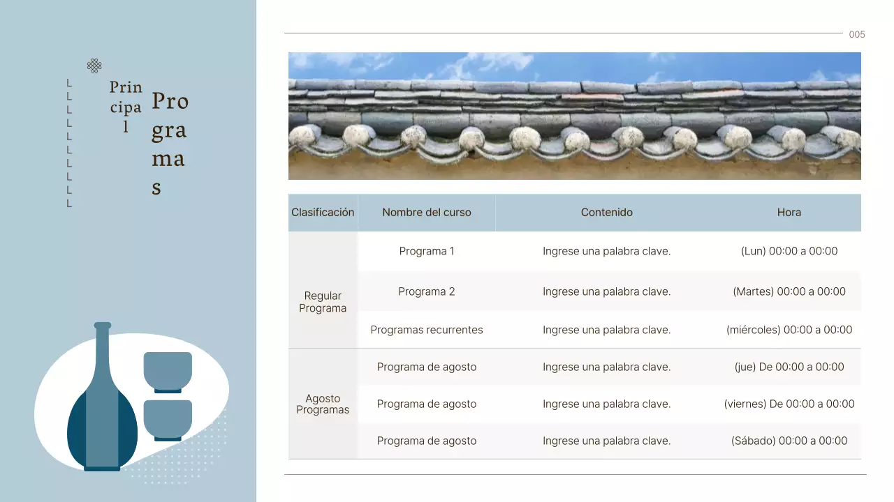 Una guía de la experiencia tradicional con el color marrón de los iconos coreanos