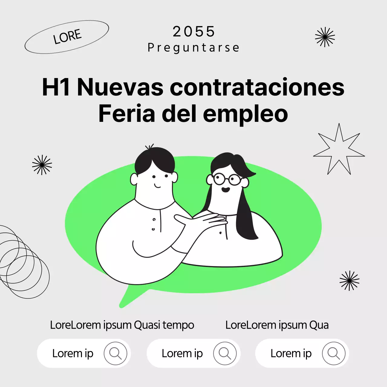 Promover ferias de empleo con personas que hablen gris y verde